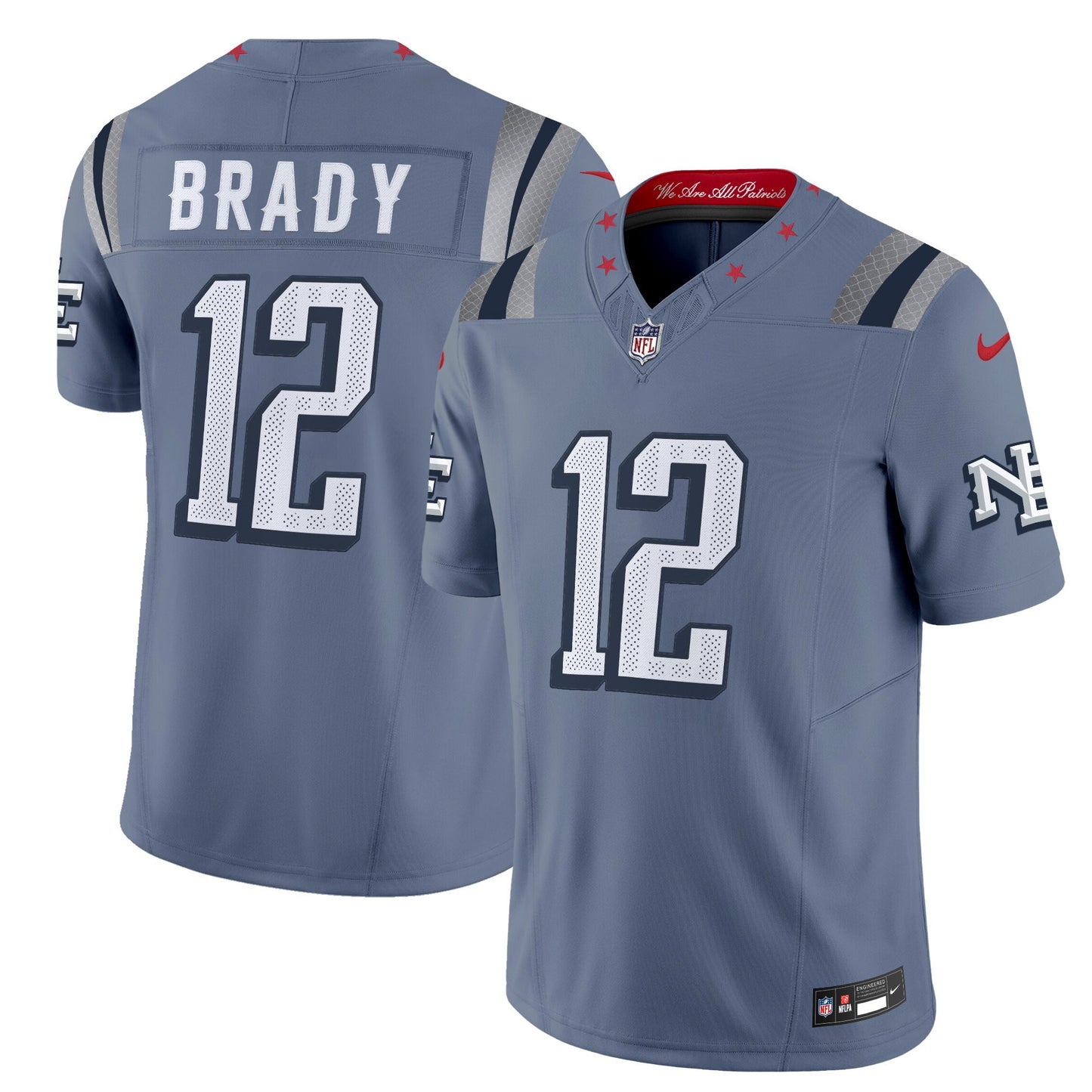Men’s New England Patriots #12 Tom Brady 2025 Rivalries Stitched Jersey