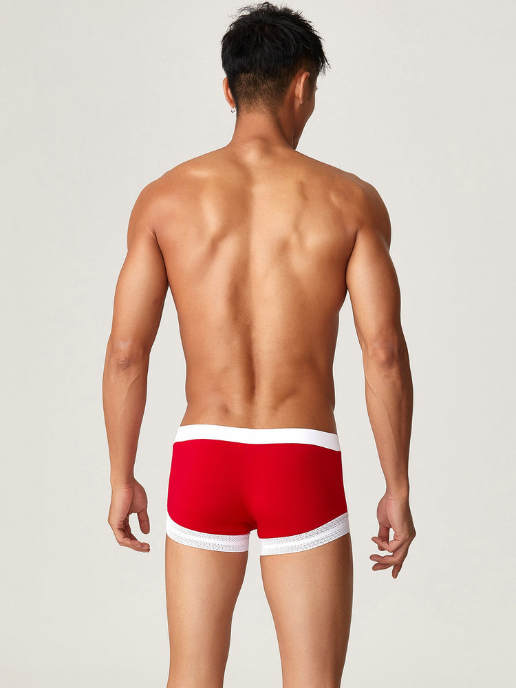 2 Pack Men's Ice Silk Lace Cuff Trunks
