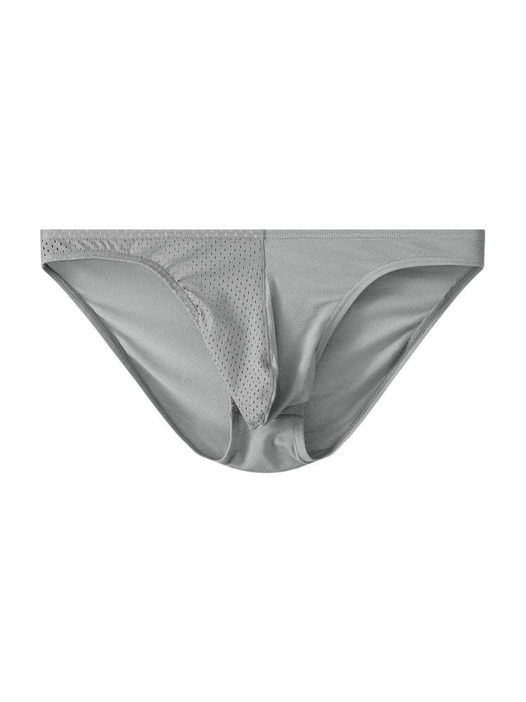 3 Pack Men's Mesh Sexy Low Waist Big Pouch Briefs