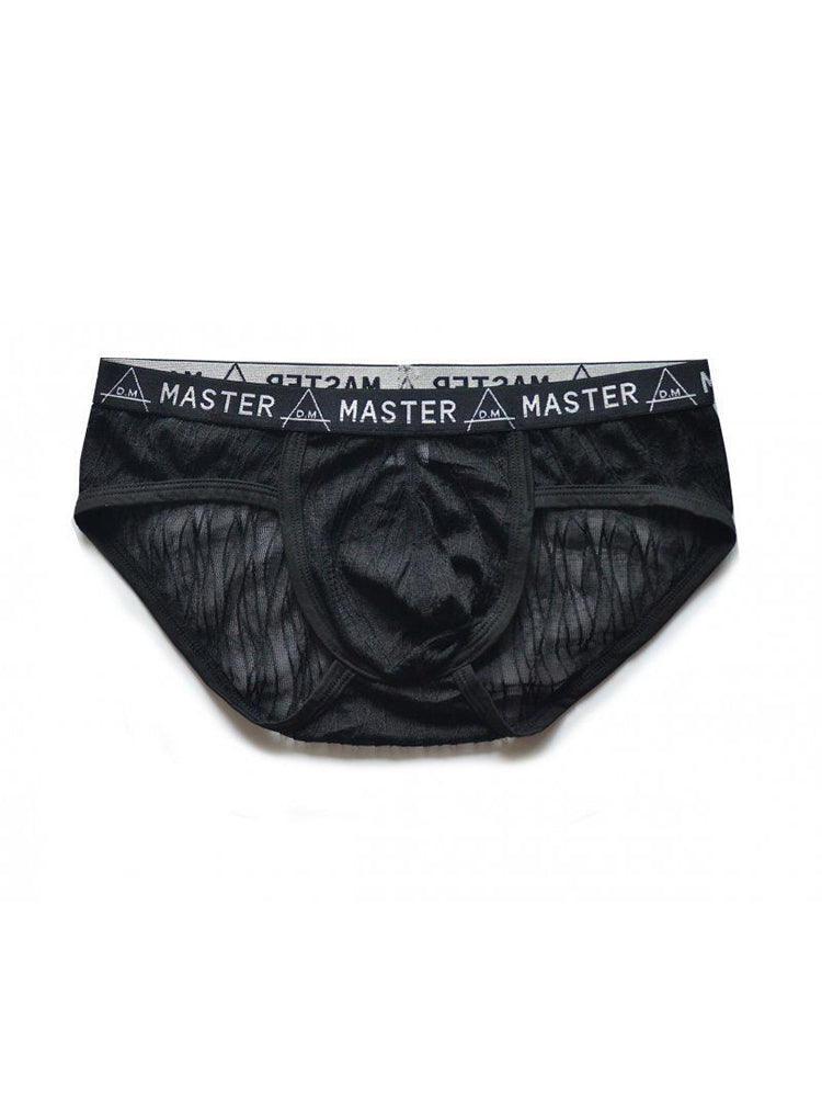 2 Pack Men's Low-Rise Sexy Lace U-Pouch Briefs