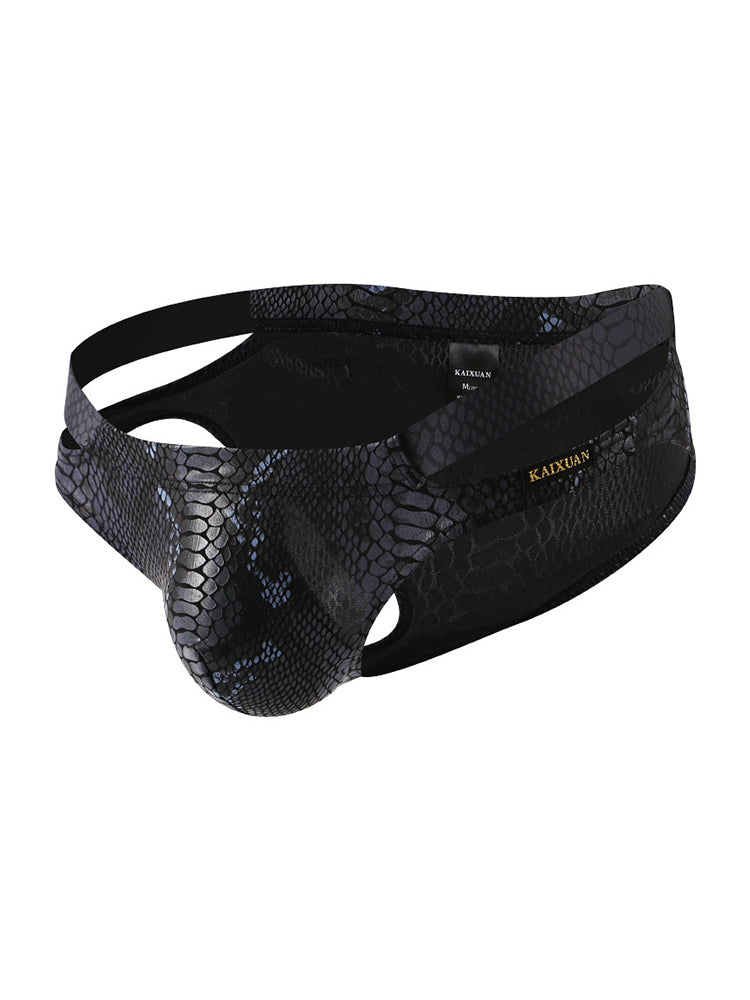 2-pack Men's Snake Print Hollow Briefs