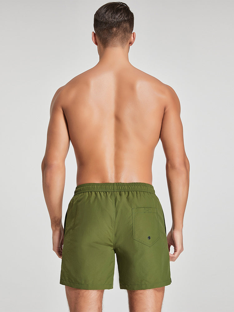 Men's Solid Breathable Beach Shorts Boxer