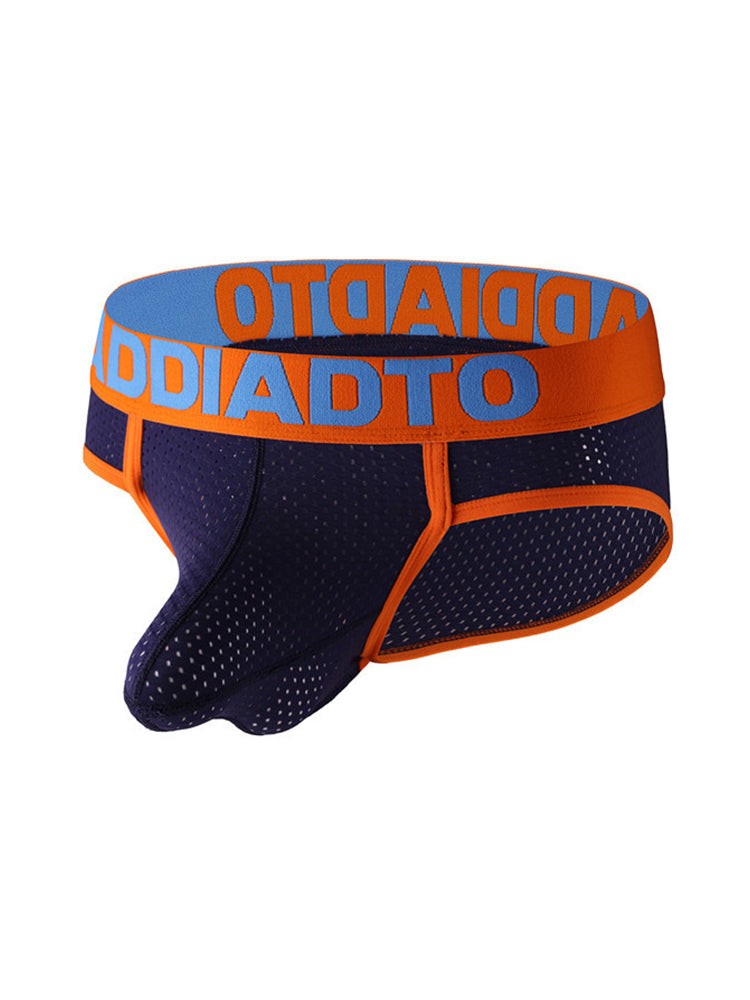 2 Pack Men's U-Pouch Mesh Low-Rise Briefs
