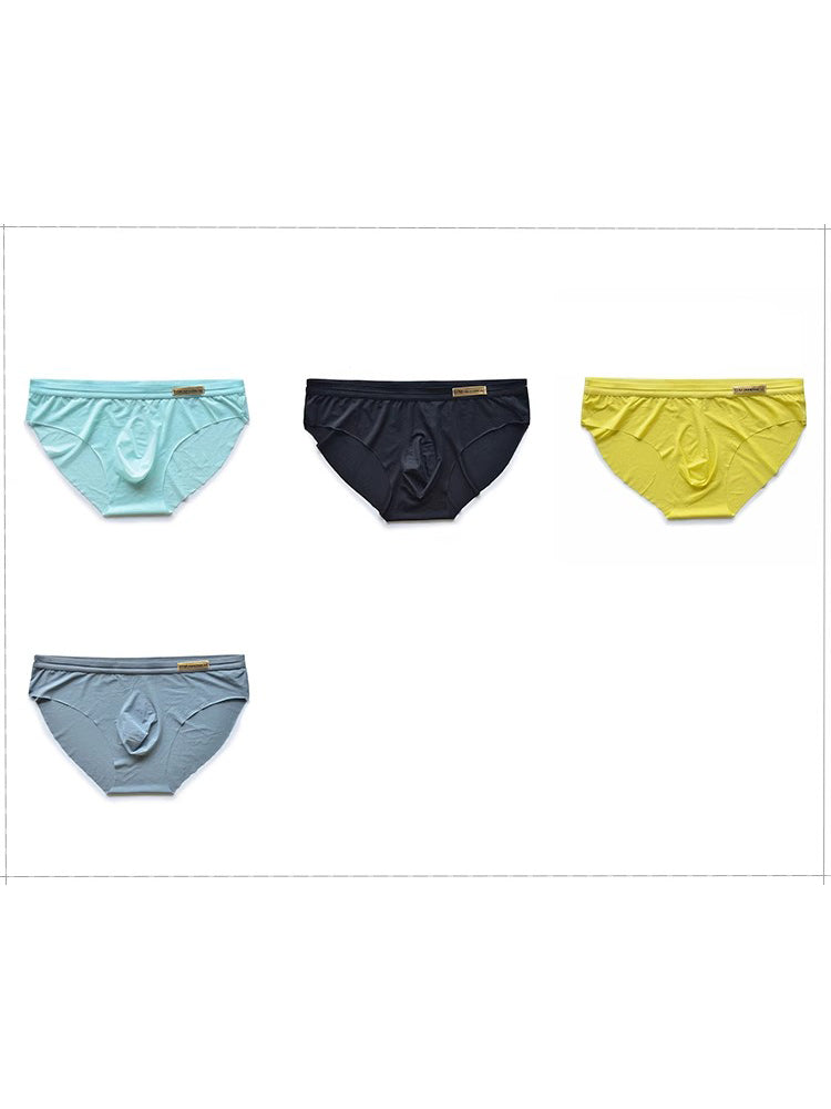 2 Pack Men's Low-Rise Sexy Solid Quick-Dry Briefs