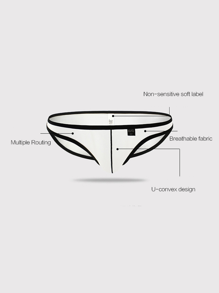 3-pack Men's Nylon Low-rise U-shaped Briefs