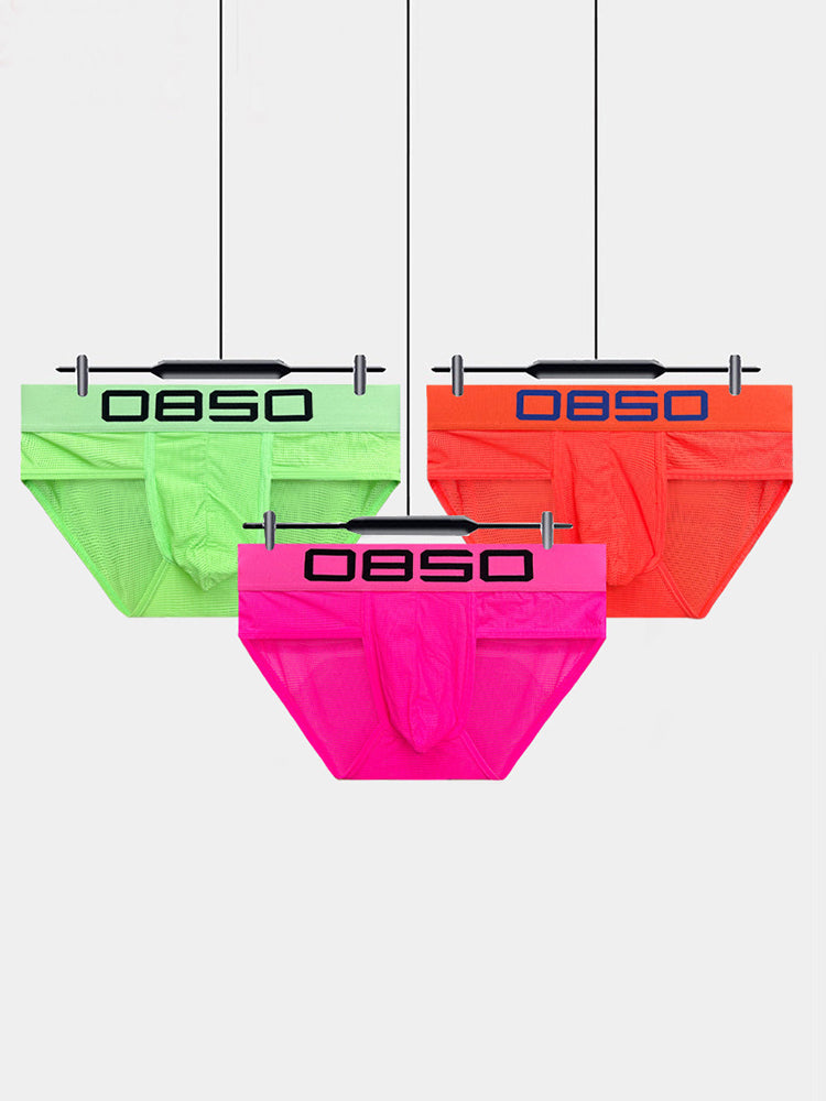 2 Pack Men's Comfortable Breathable Sports Solid Color Briefs