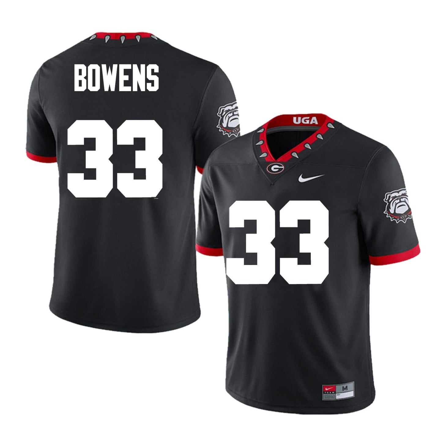 Men's #33 Chauncey Bowens Georgia Bulldog College Football Jersey