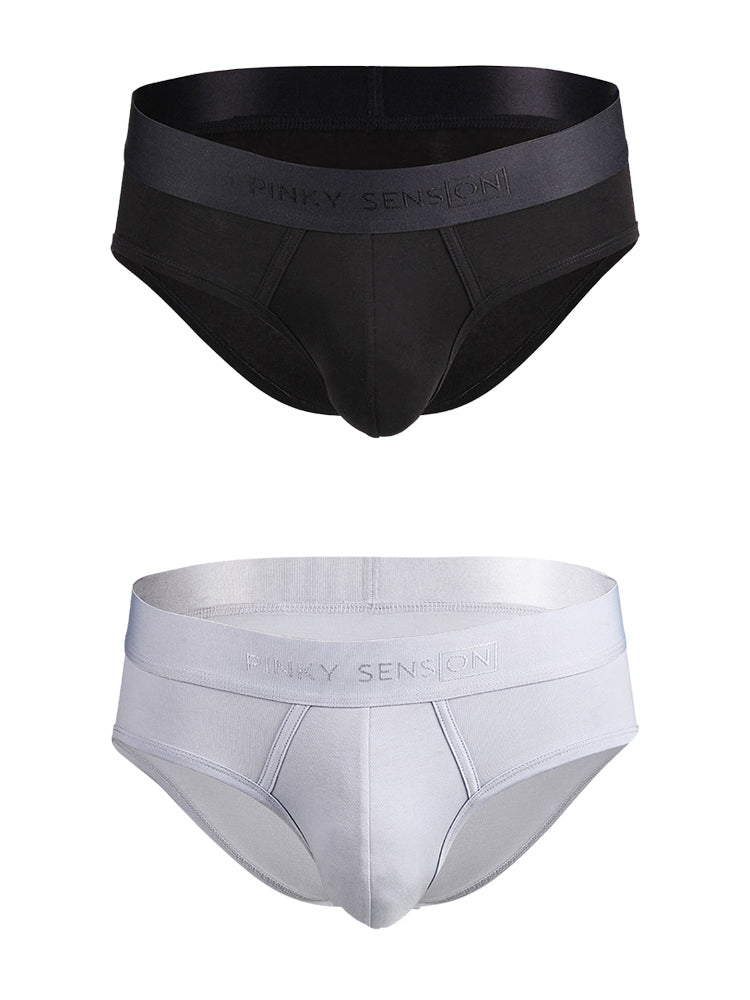 2 Pack Men's Lightweight Cotton Pouch Briefs