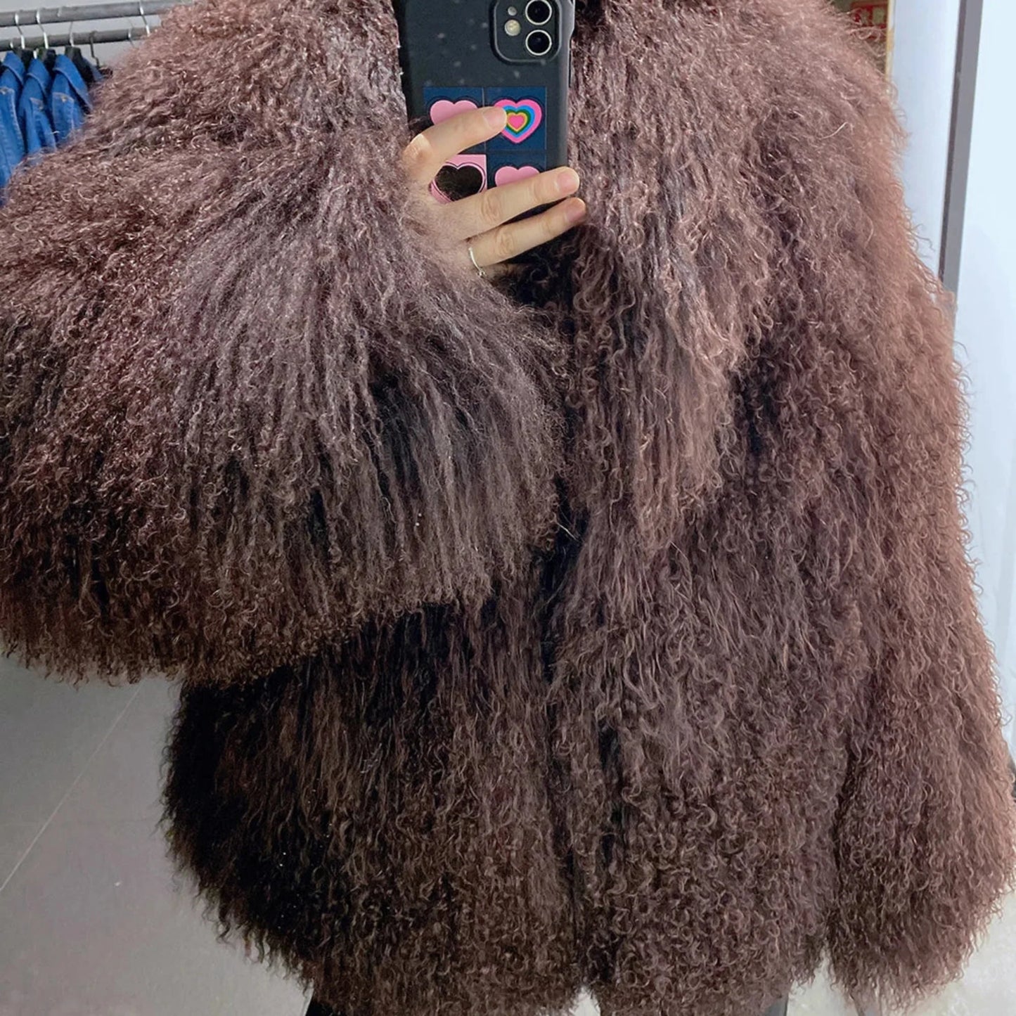 Couture Fur Cozy Luxury Shaggy Shearling Coat