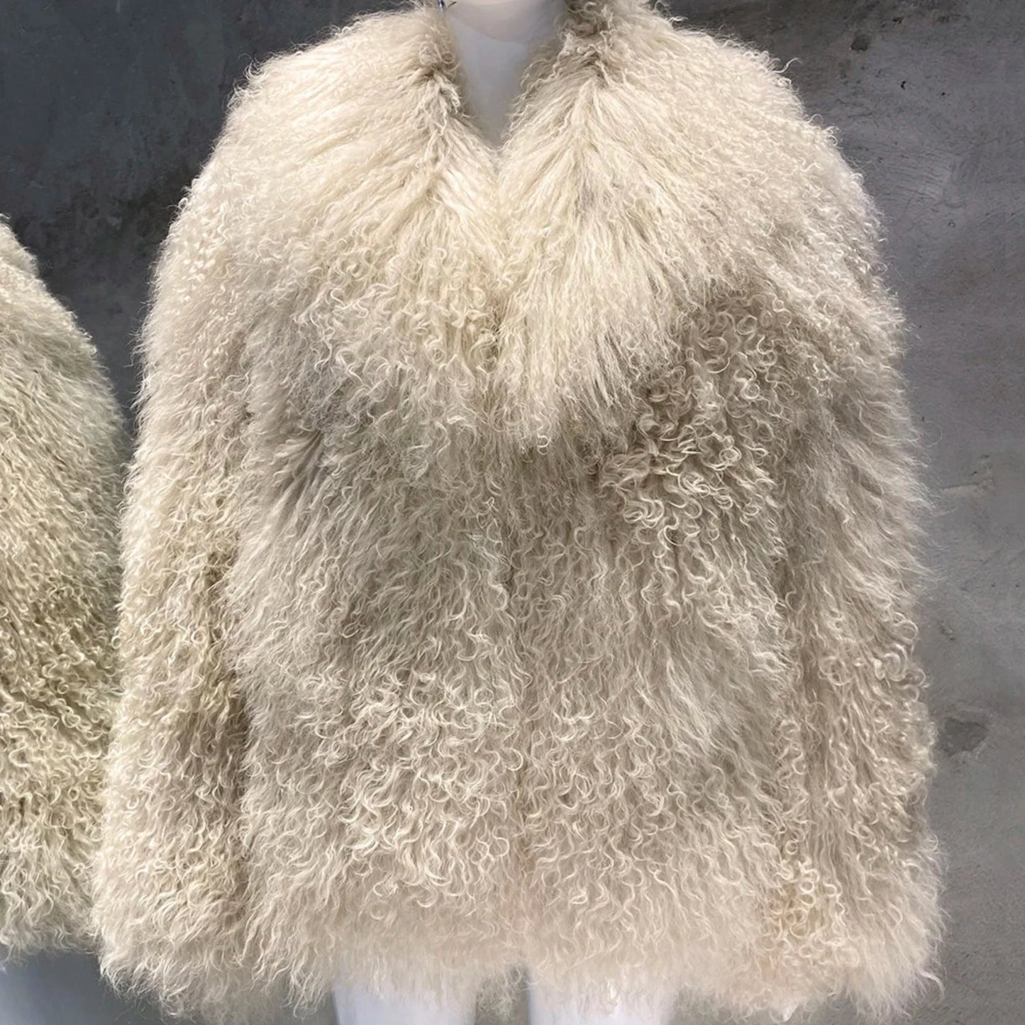 Couture Fur Cozy Luxury Shaggy Shearling Coat