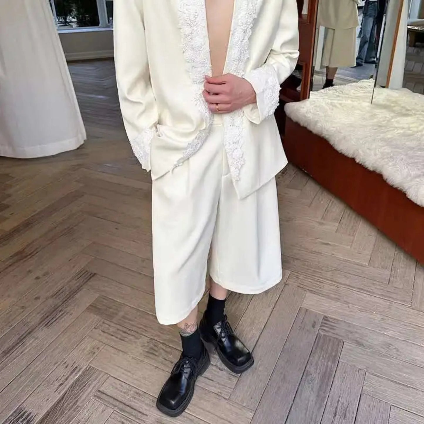 Baggy Fit Men's Short Suit Set