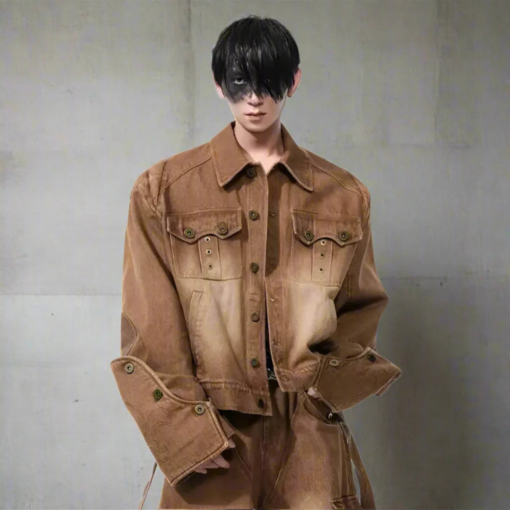 Men's Japanese Denim Wide-Leg Set