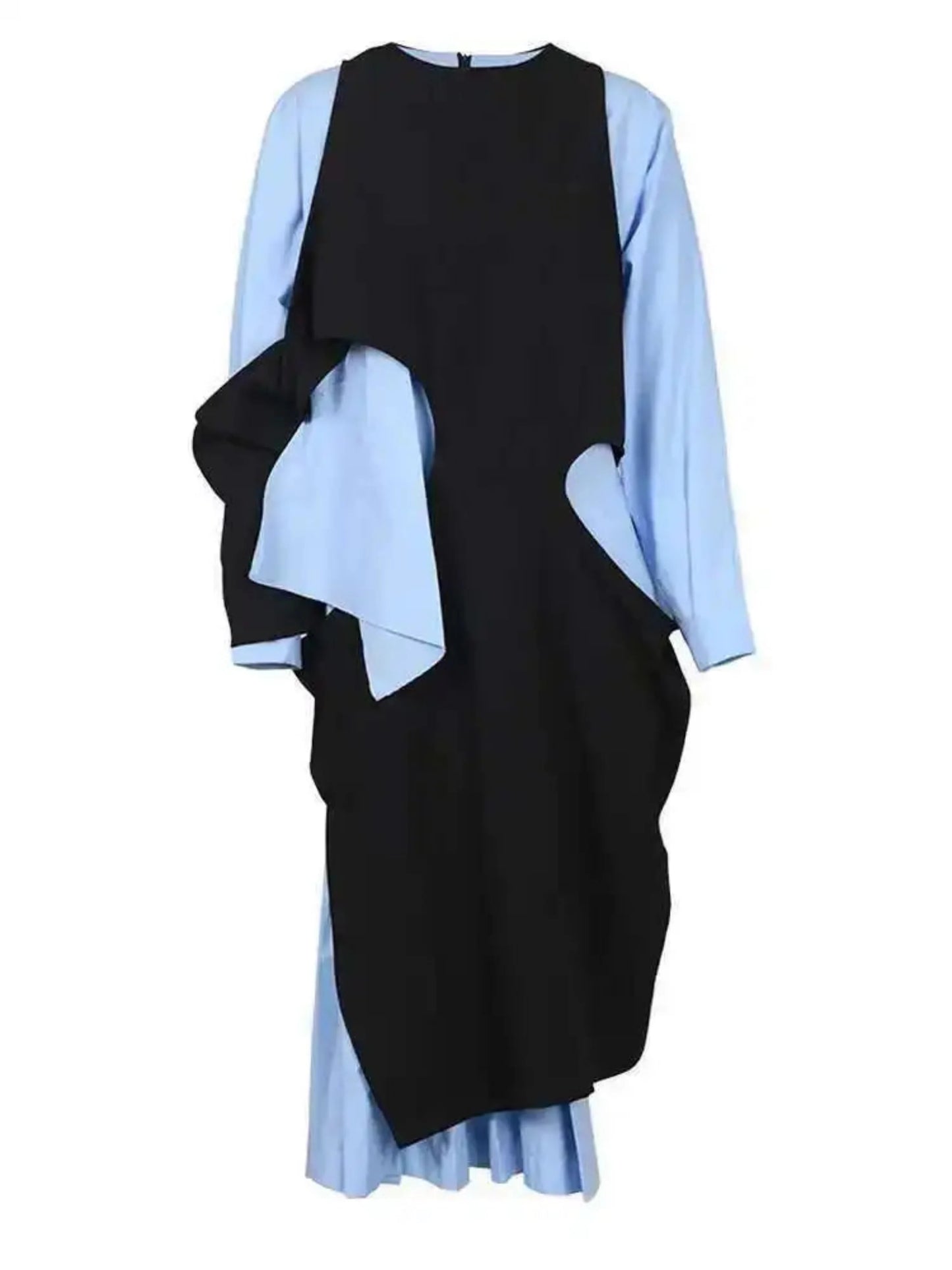 Luxury Cutout Blouse Midi Dress