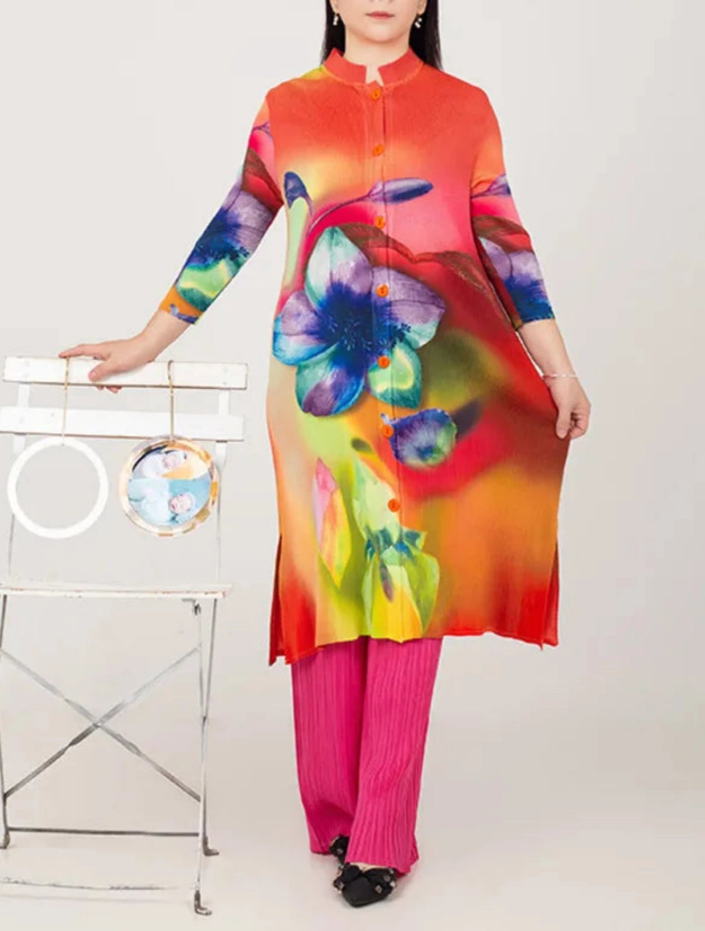 Luxurious Floral Top & Pant Set