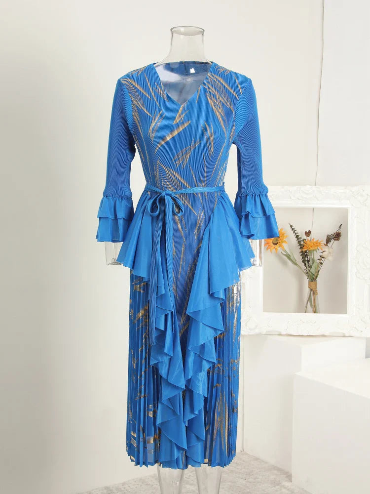 Modest Petite Pleated Dress