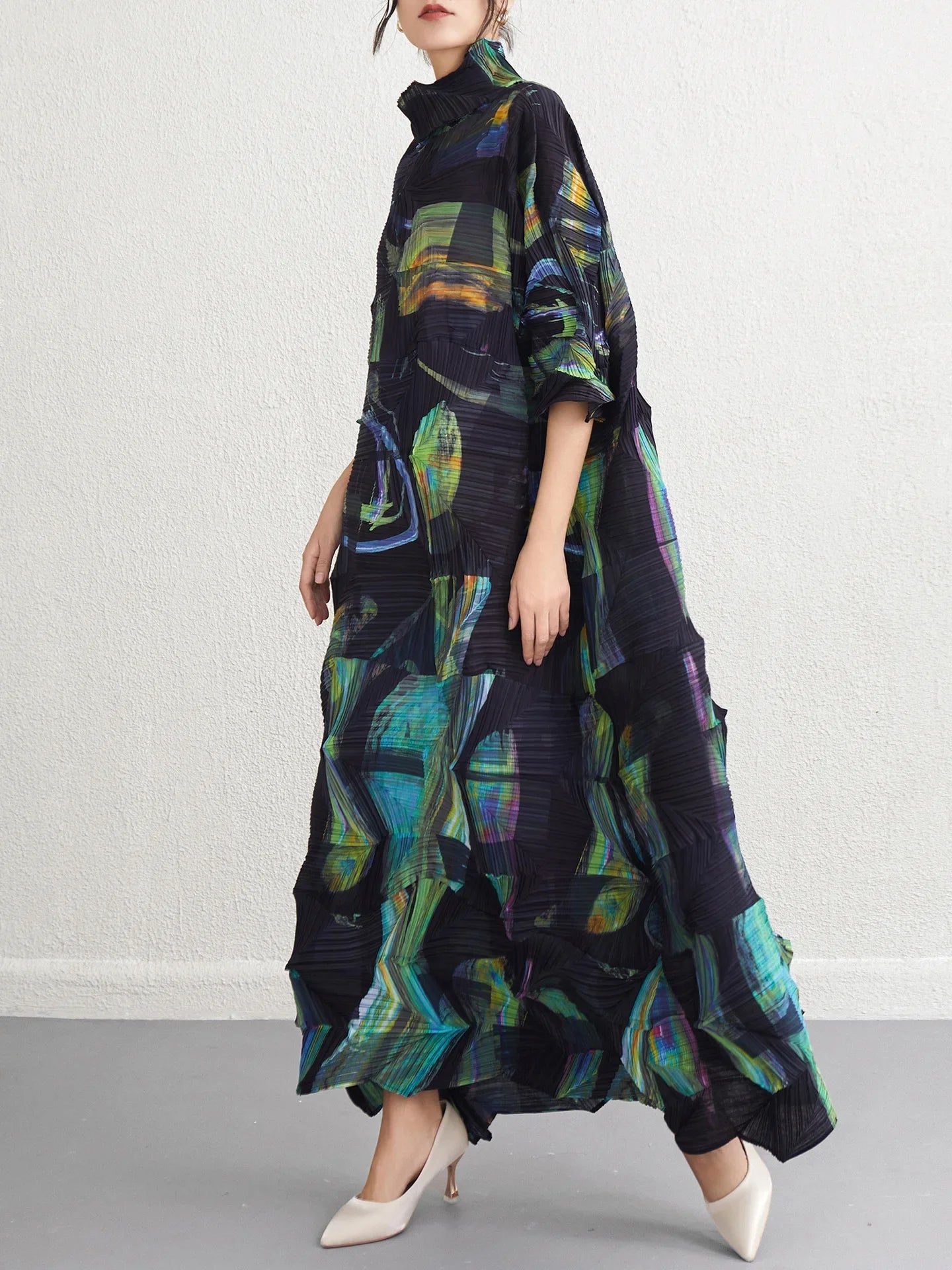Plissé Pleated Korean Style Dress