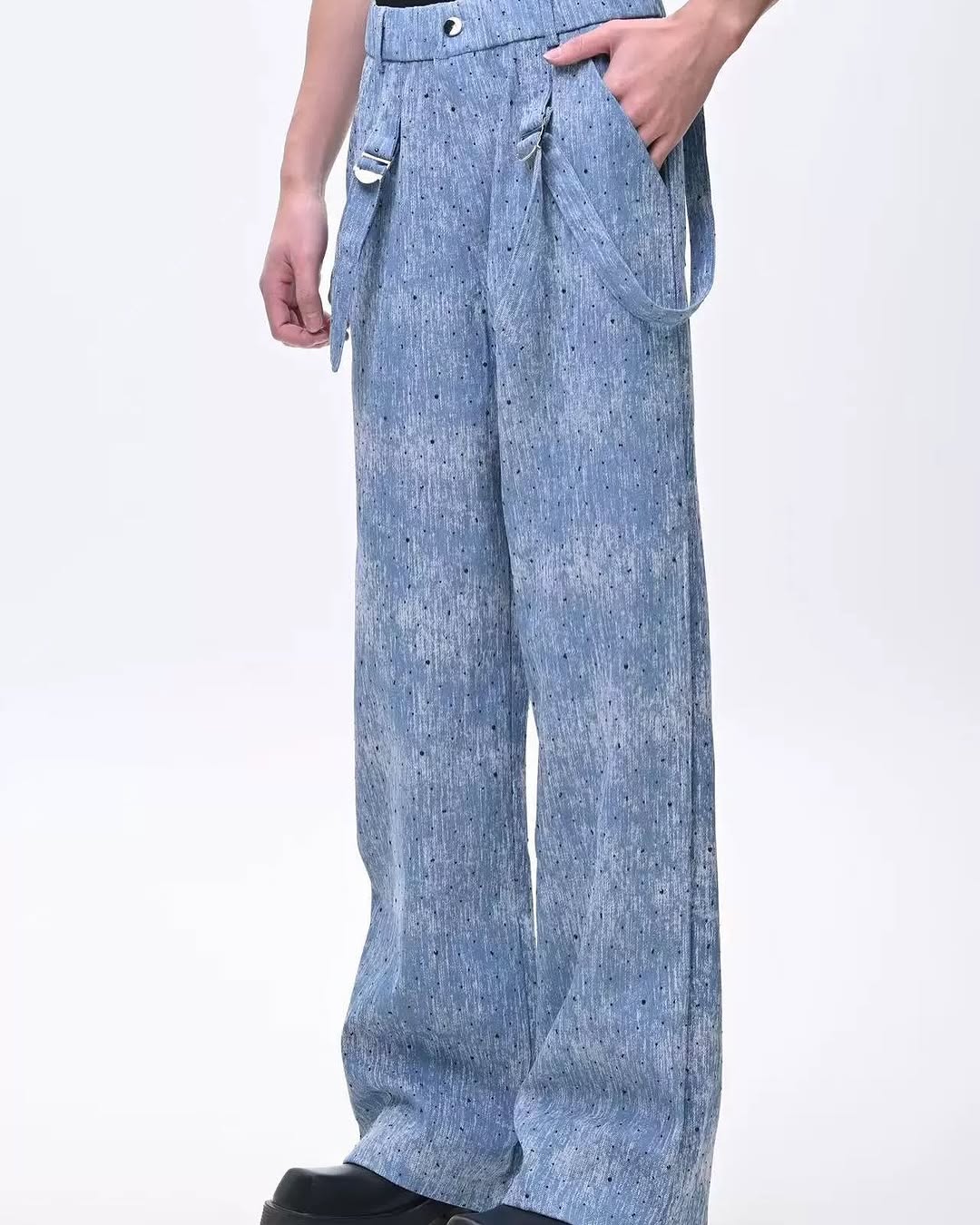 Men's Light Wash Denim Suit