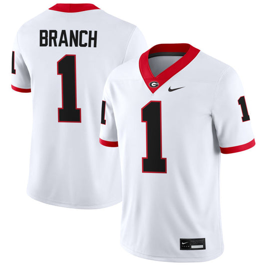 Men’s #1 Zachariah Branch Georgia Bulldogs Football Jersey