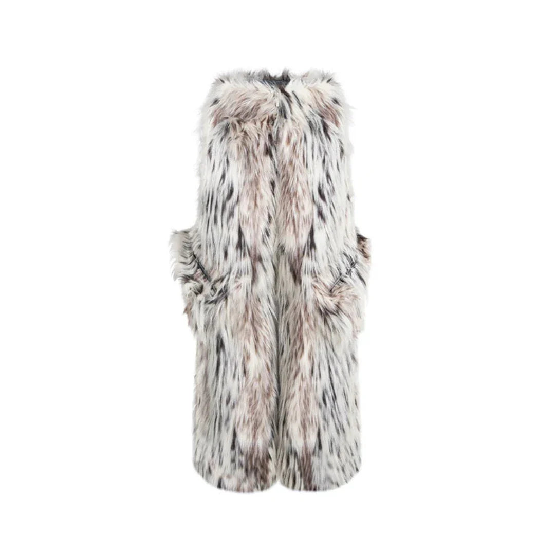 Men's 2 Piece Faux Fur Jacket and Cargo Pants Set