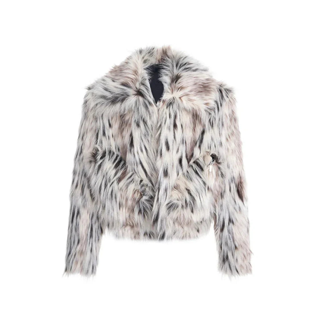Men's 2 Piece Faux Fur Jacket and Cargo Pants Set