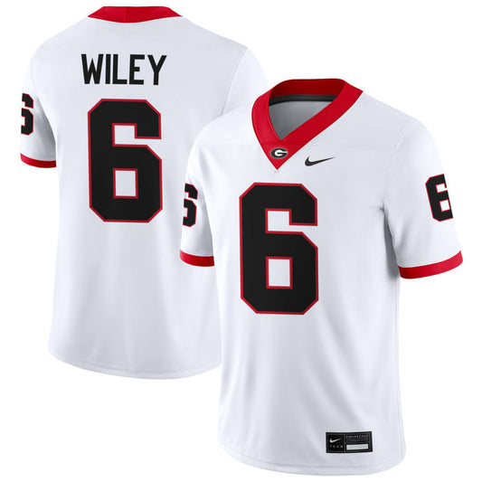Men’s #6 CJ Wiley Georgia Bulldogs Football Jersey