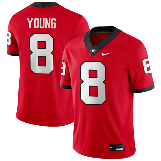 Men’s #8 Colbie Young Georgia Bulldogs Football Jersey