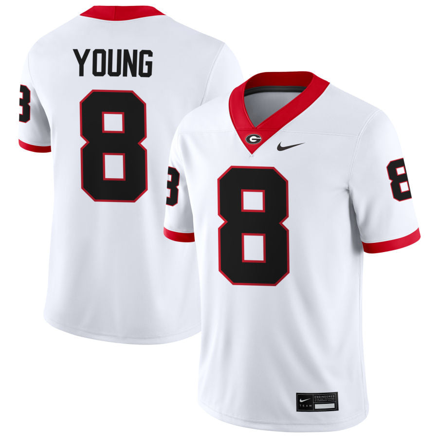 Men’s #8 Colbie Young Georgia Bulldogs Football Jersey