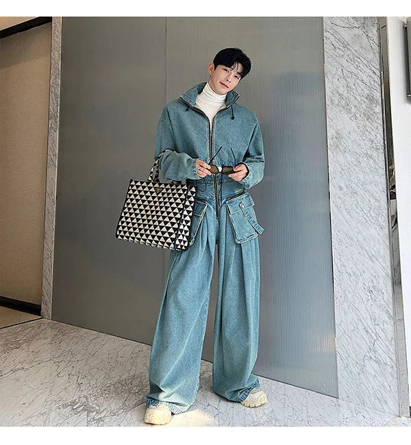 Men's Elite Denim Streetwear 2-Piece Set