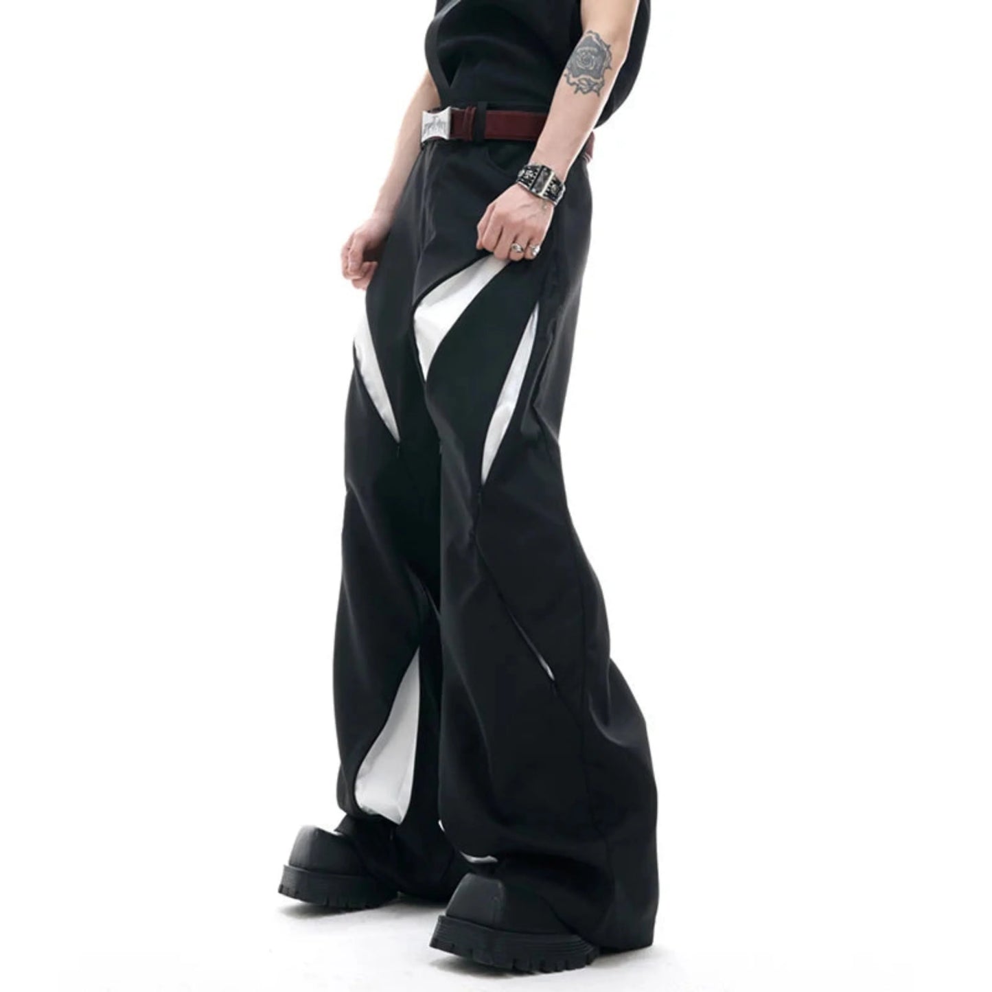 Men's Luxury Wide-Leg Trousers
