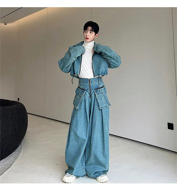 Men's Elite Denim Streetwear 2-Piece Set