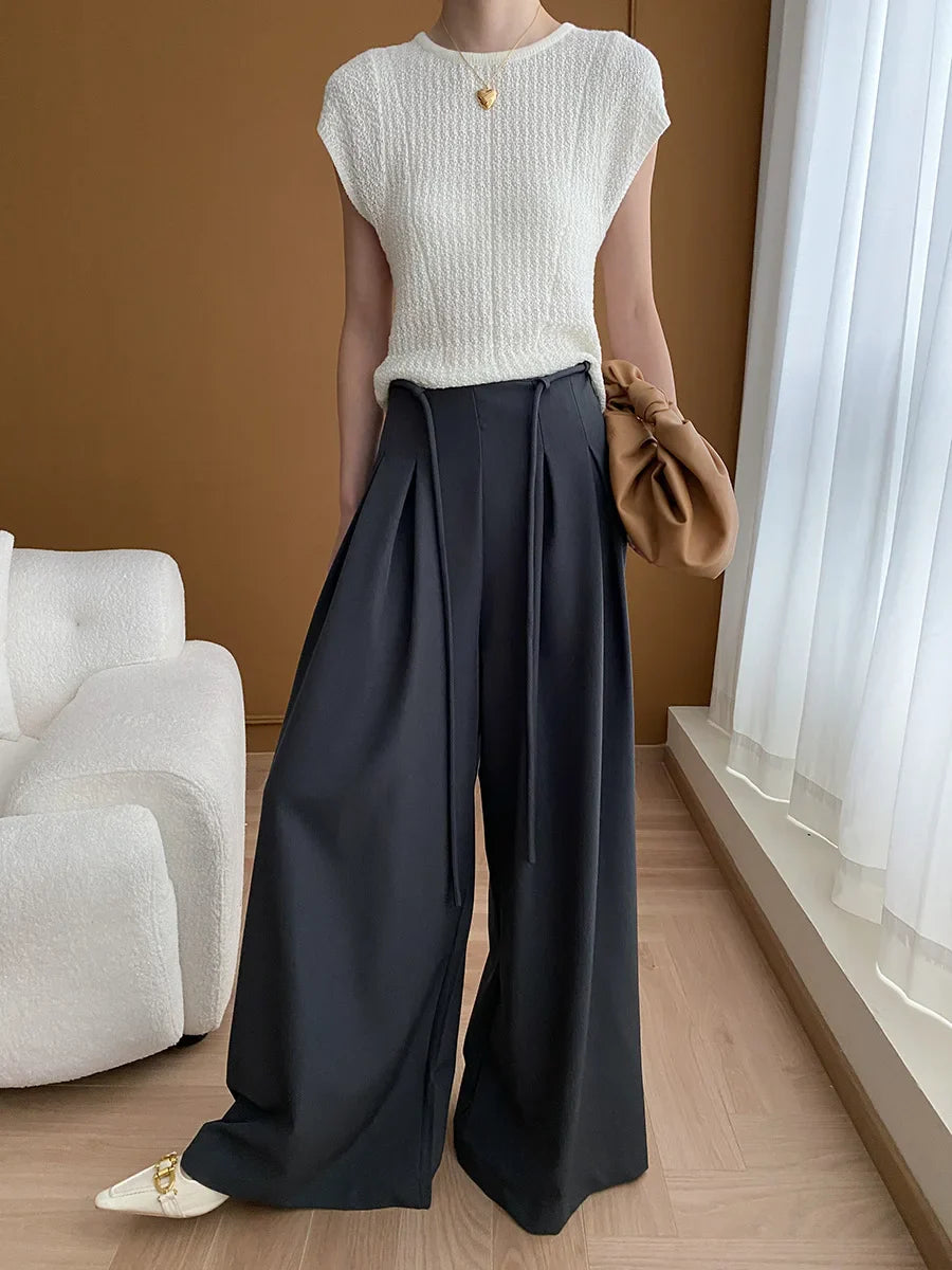 Luxe Wide-Leg High Waist Trousers