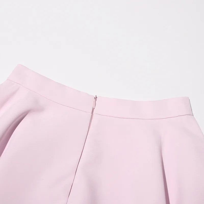 Couture High-Waist Midi Skirt & Blazer Set