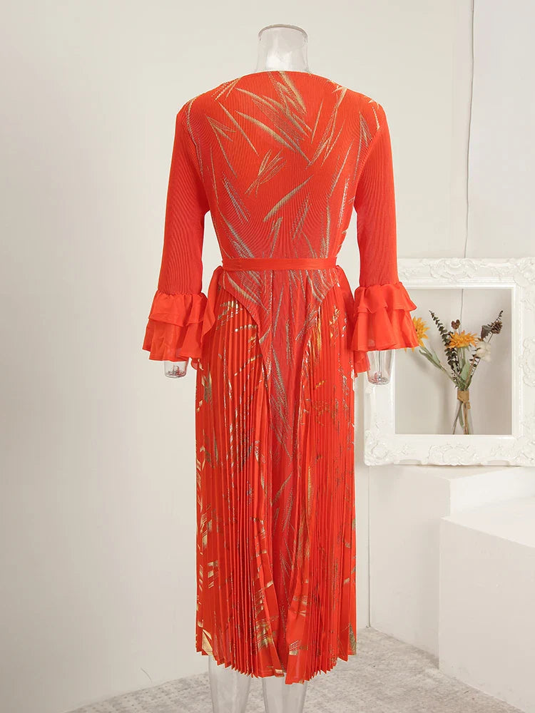 Modest Petite Pleated Dress