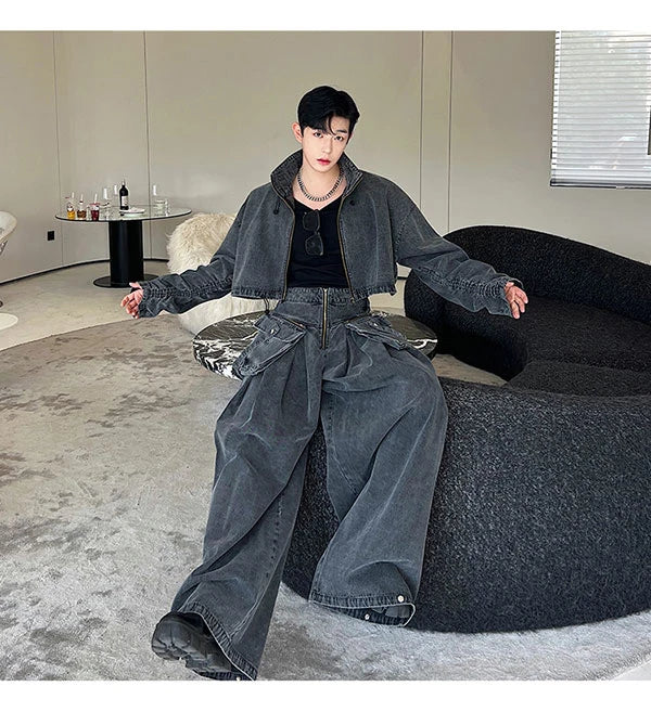Men's Elite Denim Streetwear 2-Piece Set