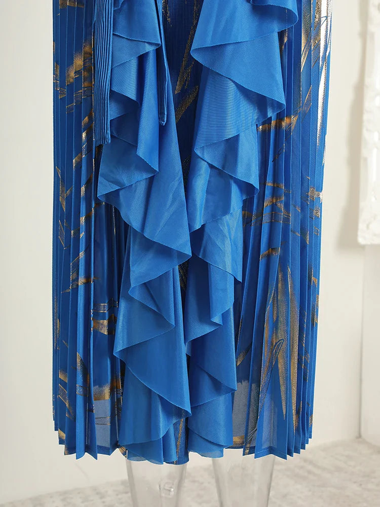 Modest Petite Pleated Dress