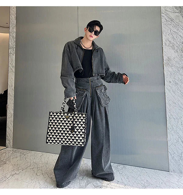 Men's Elite Denim Streetwear 2-Piece Set