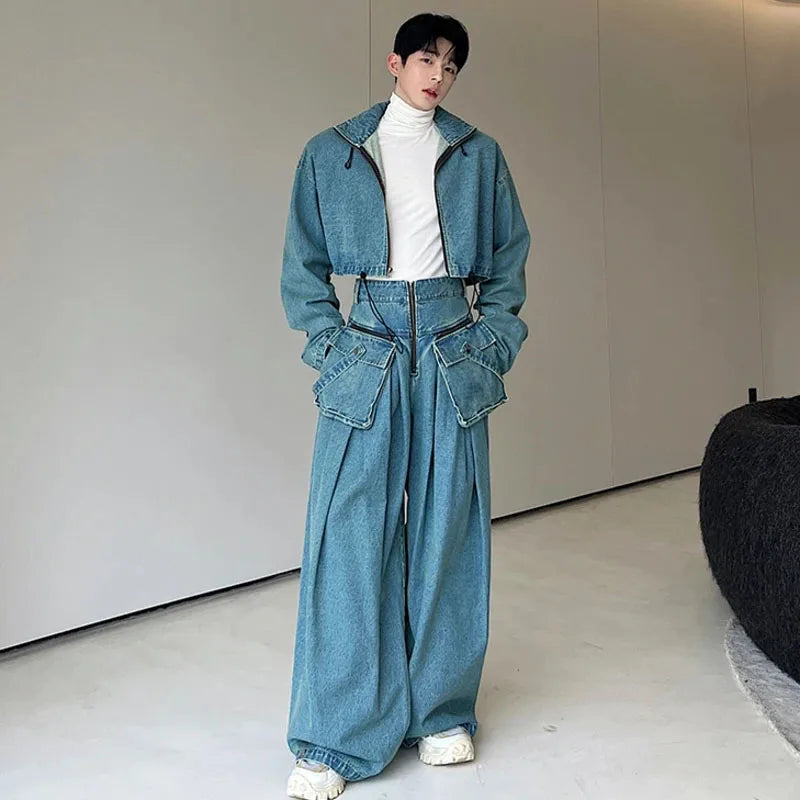 Men's Elite Denim Streetwear 2-Piece Set