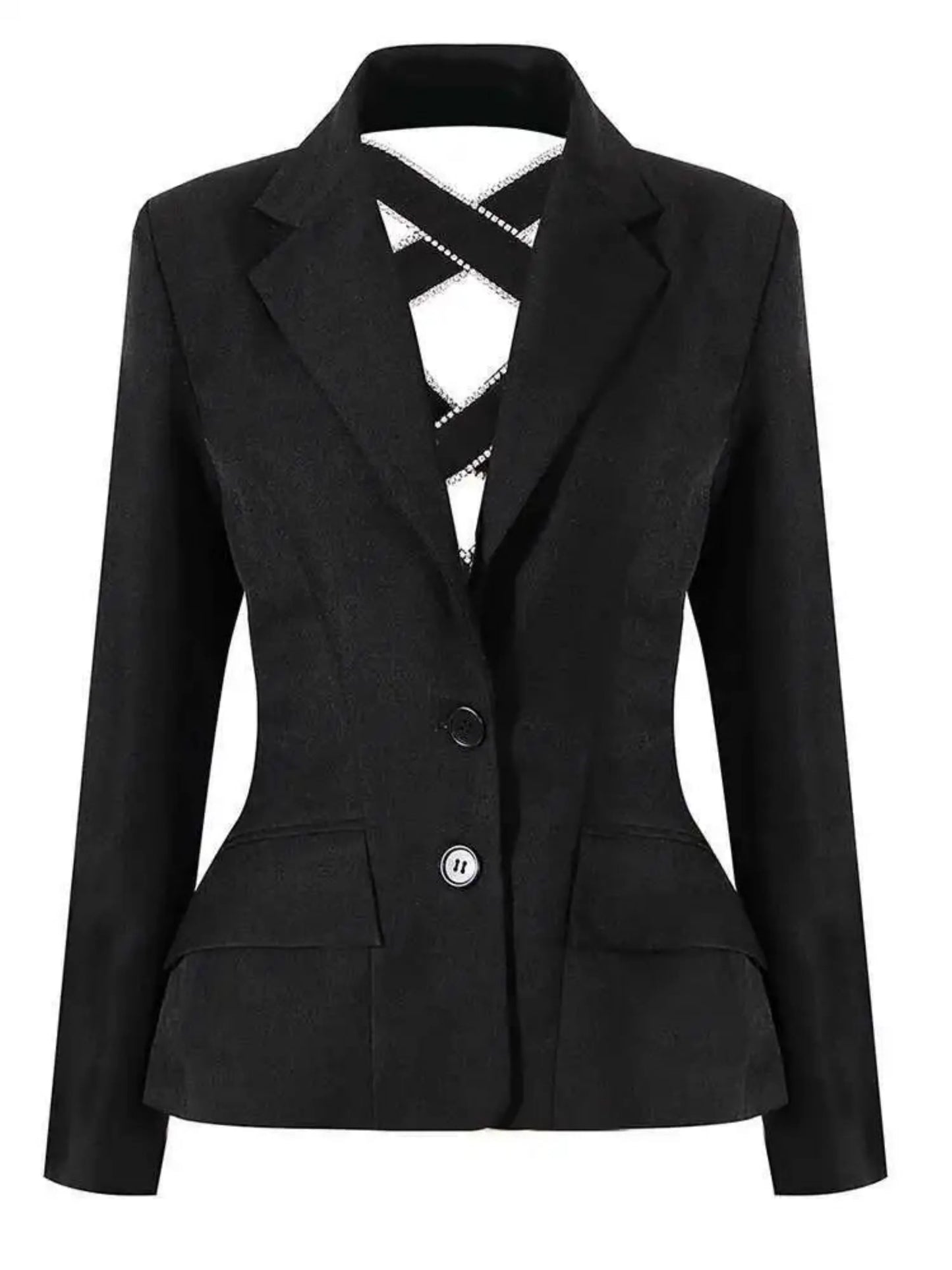 Women's Fitted Corset-Back Jacket