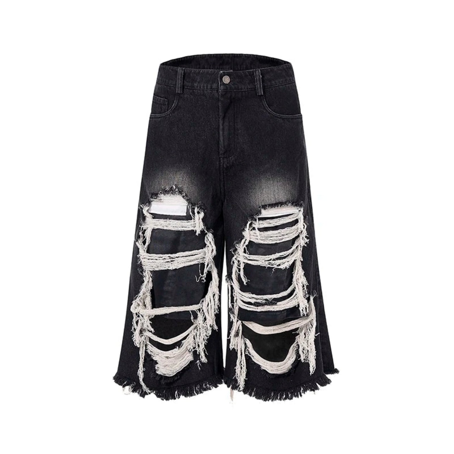 Men's Luxury Denim Distressed Culottes