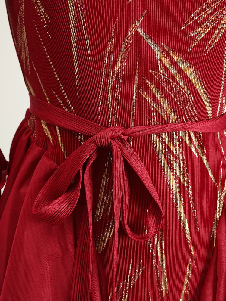 Modest Petite Pleated Dress
