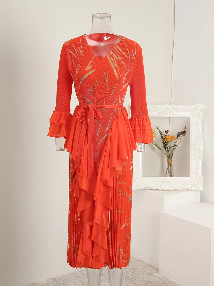 Modest Petite Pleated Dress