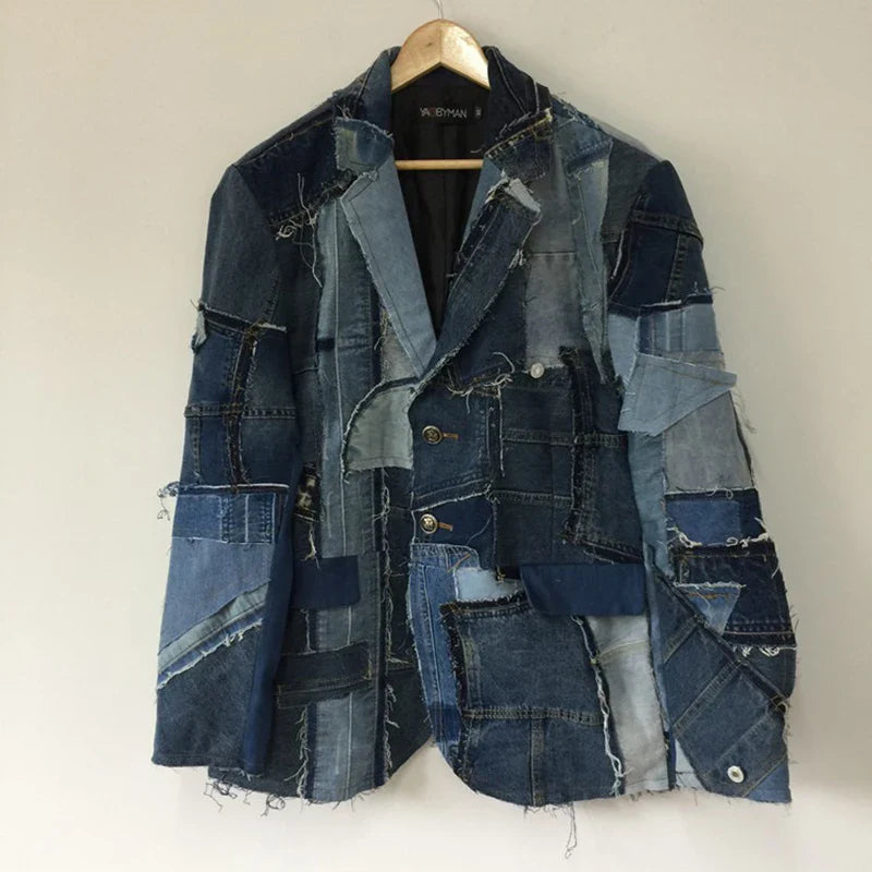 Men's Haute Denim Streetwear Couture Jacket