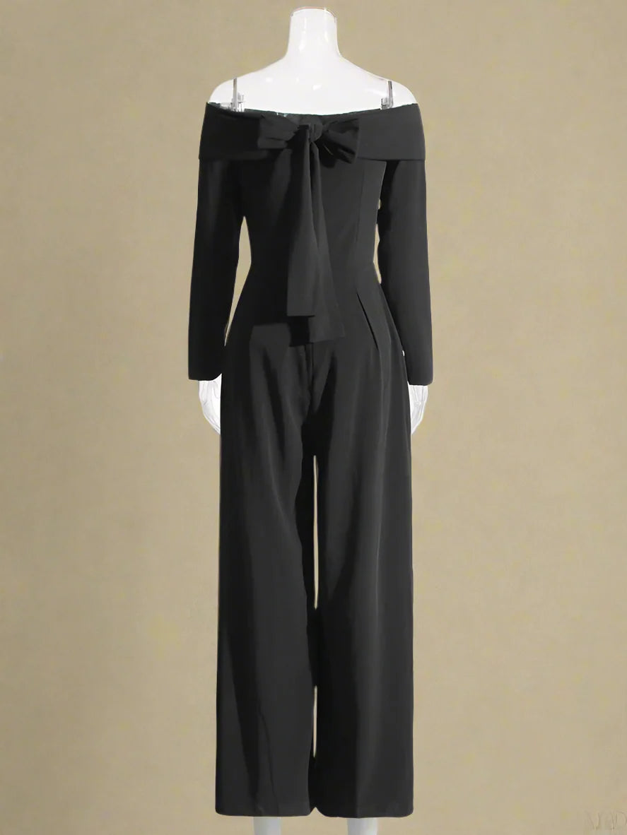 Off-the-Shoulder Crepe Jumpsuit