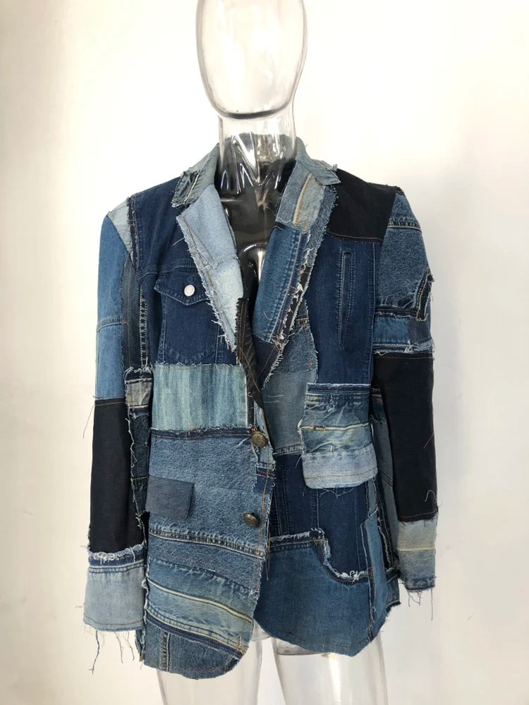 Men's Haute Denim Streetwear Couture Jacket