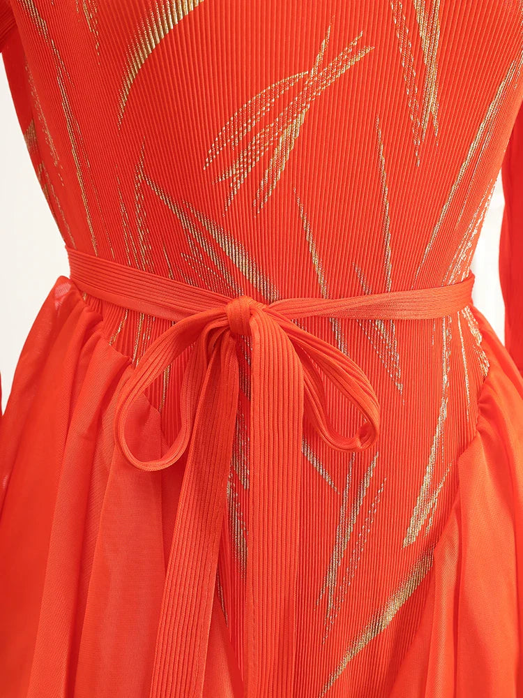 Modest Petite Pleated Dress
