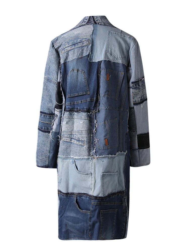 Women's Luxury Denim Trench Coat