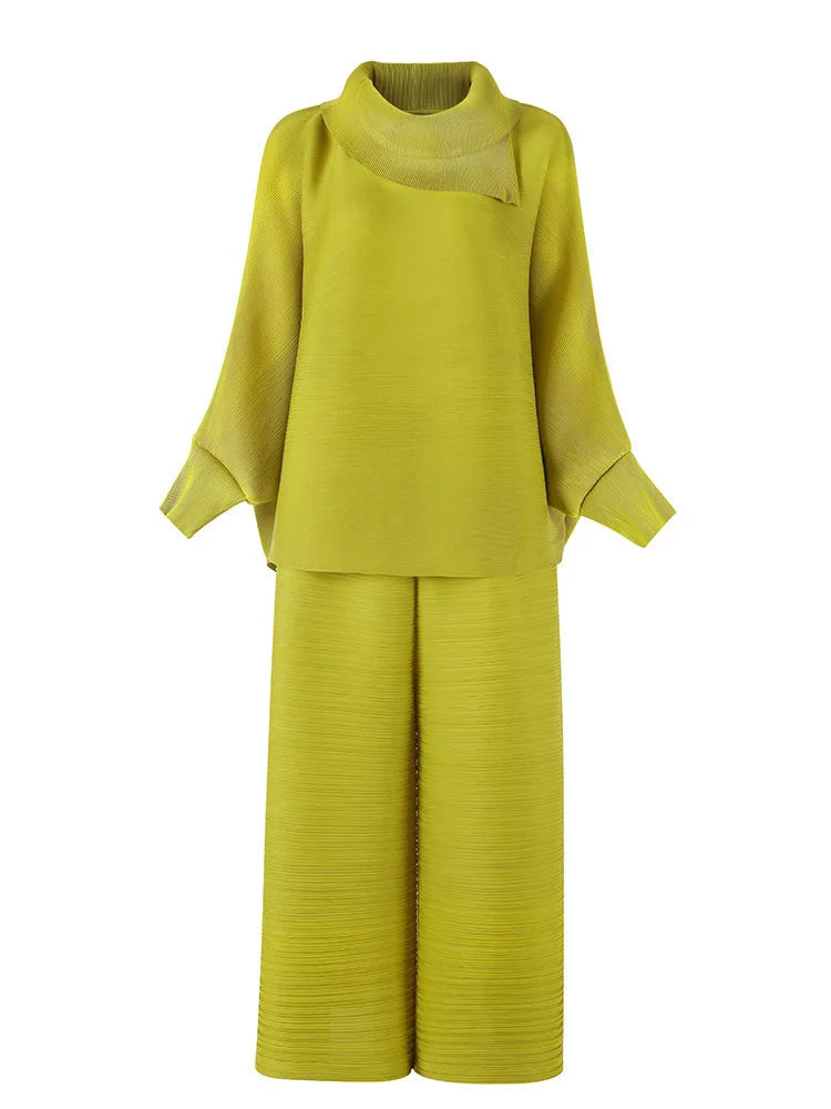Designer Pleated Culotte Trousers & Top Set