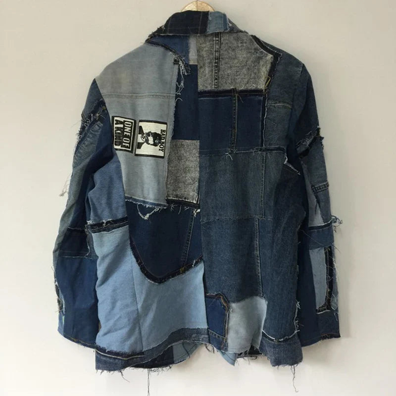 Men's Haute Denim Streetwear Couture Jacket