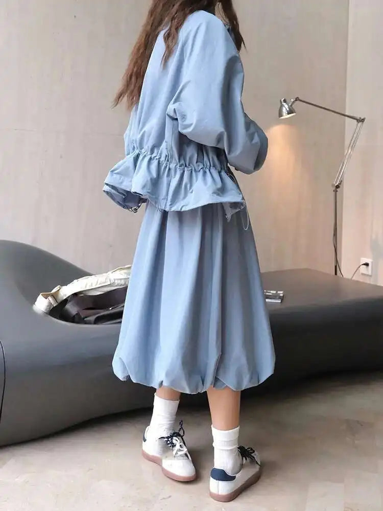 Poplin Full Avant-Garde Bubble Skirt