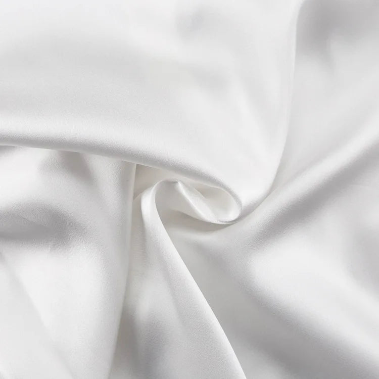 Satin Top with Dramatic Black Tie